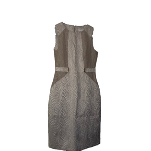 Calvin Klein Cream Dress with gold accents